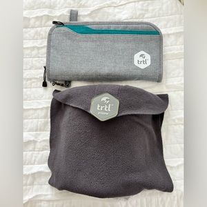 Trtl Travel Pillow and Travel Wallet Set